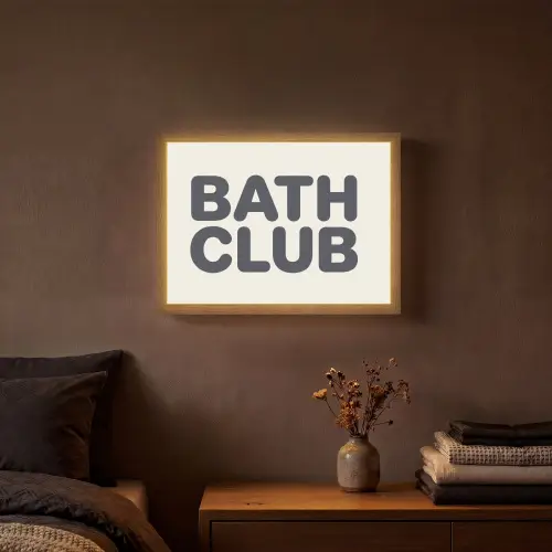 Quote - Grijs - Wit Light Box met batterij (Wandlamp) middel -sfeer4