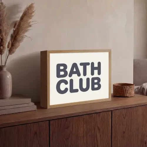 Quote - Grijs - Wit Light Box met batterij (Wandlamp) middel -sfeer2