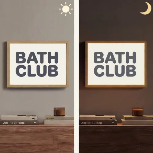 Quote - Grijs - Wit Light Box met batterij (Wandlamp) middel -sfeer3