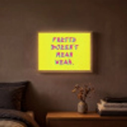 Quote - Minimalistisch - Kleurrijk Light Box met batterij (Wandlamp) middel -sfeer4
