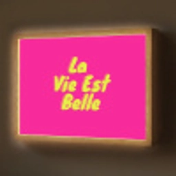 Quote - Retro - Roze Light Box met batterij (Wandlamp) middel -z3d_website