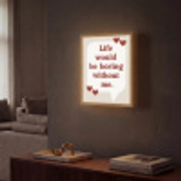 Quote - Tekstballon - Hartjes Light Box met batterij (Wandlamp) middel -sfeer1