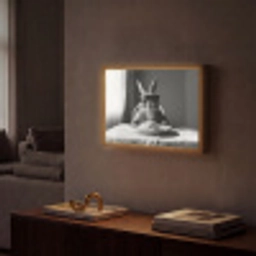 Konijn - Bunny - Zonnebril - Tafelkleed - Pasta - Schattig Light Box met batterij (Wandlamp) middel -sfeer1