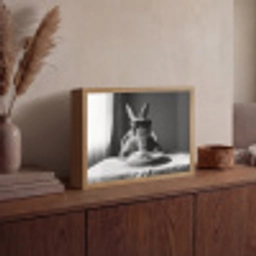 Konijn - Bunny - Zonnebril - Tafelkleed - Pasta - Schattig Light Box met batterij (Wandlamp) middel -sfeer2