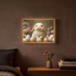 Konijn - Paaseieren - Stilleven Light Box met batterij (Wandlamp) middel -sfeer4