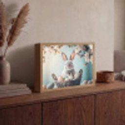 Konijn - Eieren - Mand Light Box met batterij (Wandlamp) middel -sfeer2