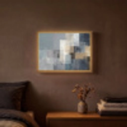 Rechthoeken - Abstract - Blauw Light Box met batterij (Wandlamp) middel -sfeer4