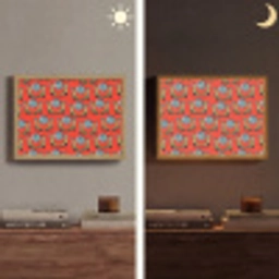 Rood - Disco - Patroon Light Box met batterij (Wandlamp) middel 907 -sfeer3