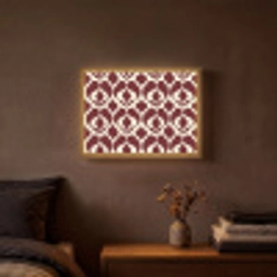 Rood - Druppelpatroon - Grafisch Light Box met batterij (Wandlamp) middel 907 -sfeer4