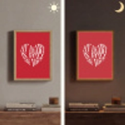 Rood - Hart- Tekst - Valentijn Light Box met batterij (Wandlamp) middel -sfeer3