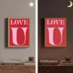 Rood - Love - Valentijn - Roze Light Box met batterij (Wandlamp) middel -sfeer3