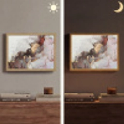 Rood - Marmer - Goud Light Box met batterij (Wandlamp) middel -sfeer3