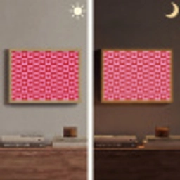 Rood - Roze - Schaakbord - Valentijn Light Box met batterij (Wandlamp) middel -sfeer3