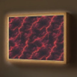 Rood - Onweer - Bliksem - Wolken Light Box met batterij (Wandlamp) middel 907 -z3d_website