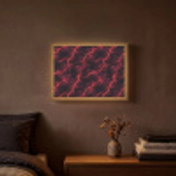 Rood - Onweer - Bliksem - Wolken Light Box met batterij (Wandlamp) middel 907 -sfeer4