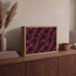 Rood - Onweer - Bliksem - Wolken Light Box met batterij (Wandlamp) middel 907 -sfeer2