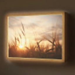 Riet - Gras - Zonsondergang - Natuur - Horizon Light Box met batterij (Wandlamp) middel -z3d_website