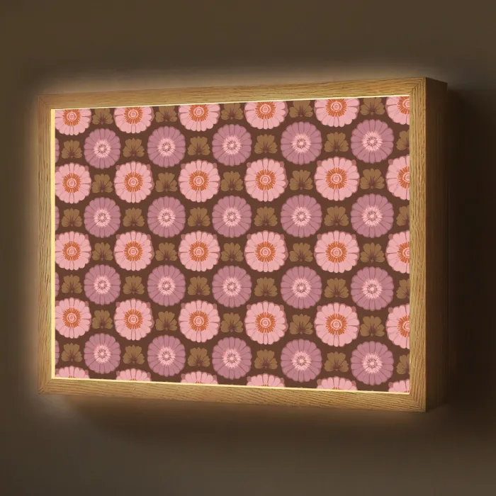 Retro - Madelief - Roze Light Box met batterij (Wandlamp) middel 907 -z3d_website