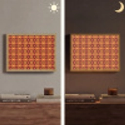 Retro - Disco - Hippie Light Box met batterij (Wandlamp) middel 907 -sfeer3