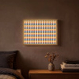 Retro - Disco - Golven Light Box met batterij (Wandlamp) middel 907 -sfeer4