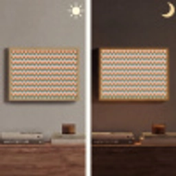 Retro - Disco - Golven - Kleur Light Box met batterij (Wandlamp) middel 907 -sfeer3