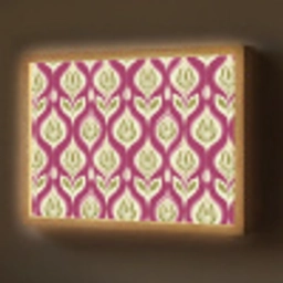 Retro - Floraal - Paars Light Box met batterij (Wandlamp) middel 907 -z3d_website
