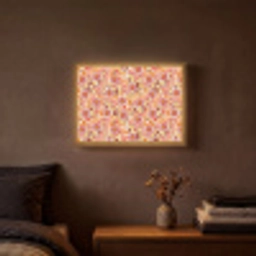Retro - Bloemen - Patroon Light Box met batterij (Wandlamp) middel 907 -sfeer4
