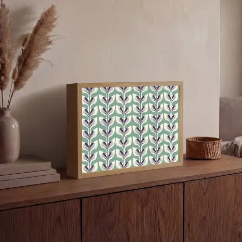 Retro - Modern - Groen Light Box met batterij (Wandlamp) middel 907 -sfeer2