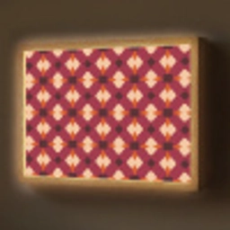 Retro - Patroon - Kleurrijk Light Box met batterij (Wandlamp) middel 907 -z3d_website