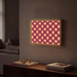Retro - Patroon - Kleurrijk Light Box met batterij (Wandlamp) middel 907 -sfeer1