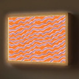 Retro - Golvend - Oranje Light Box met batterij (Wandlamp) middel 907 -z3d_website