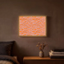 Retro - Golvend - Oranje Light Box met batterij (Wandlamp) middel 907 -sfeer4