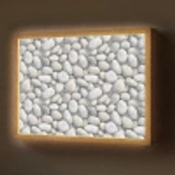 Steentjes - Grijs - Ovaal Light Box met batterij (Wandlamp) middel 907 -z3d_website