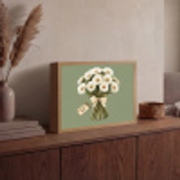 Lint - Boeket - Groen - Quote Light Box met batterij (Wandlamp) middel -sfeer2