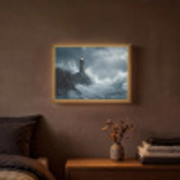 Rotsen - Vuurtoren - Golven - Klliffen Light Box met batterij (Wandlamp) middel -sfeer4