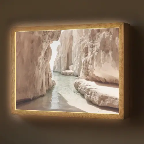 Rotsen - Zee - Zand - Kloof Light Box met batterij (Wandlamp) middel -z3d_website