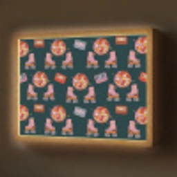 Rolschaatsen - Patroon - Disco Light Box met batterij (Wandlamp) middel 907 -z3d_website