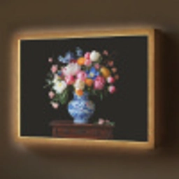Rozen - Bloemen - Vaas - Boeket Light Box met batterij (Wandlamp) middel -z3d_website
