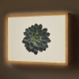 Rozet - Cirkelvormig - Donkergroen Light Box met batterij (Wandlamp) middel -z3d_website