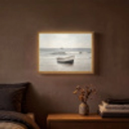 Roeiboot - Zee - Horizon Light Box met batterij (Wandlamp) middel -sfeer4