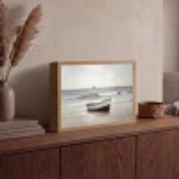 Roeiboot - Zee - Horizon Light Box met batterij (Wandlamp) middel -sfeer2