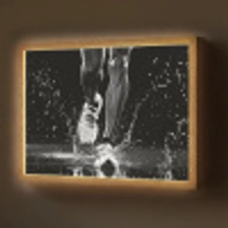 Hardloopschoenen - Rennen - Druppels - Zwart Light Box met batterij (Wandlamp) middel -z3d_website