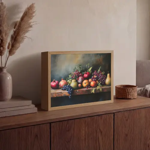 Rustiek - Stilleven - Fruit Light Box met batterij (Wandlamp) middel -sfeer2