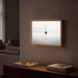 Zeilboot - Zwart - Water - Silhouet Light Box met batterij (Wandlamp) middel -sfeer1