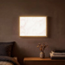 Zalmroze - Marmer - Aders Light Box met batterij (Wandlamp) middel 907 -sfeer4