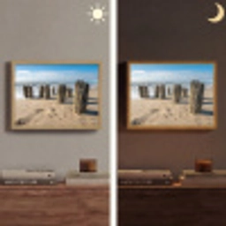 Zand - Strand - Paal - Water - Zomer Light Box met batterij (Wandlamp) middel -sfeer3