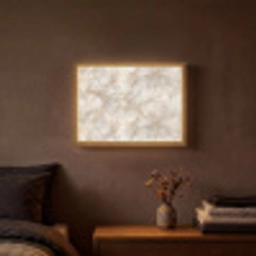 Zandkleurig - Marmer - Natuursteen Light Box met batterij (Wandlamp) middel 907 -sfeer4