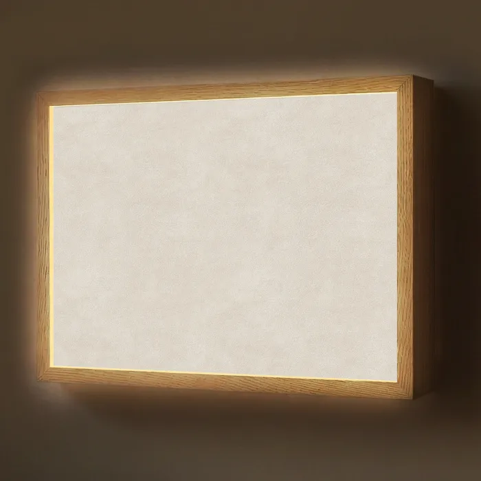 Zandkleurig - Modern - Egaal Light Box met batterij (Wandlamp) middel 907 -z3d_website