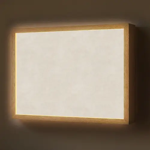 Zandkleurig - Modern - Egaal Light Box met batterij (Wandlamp) middel 907 -z3d_website