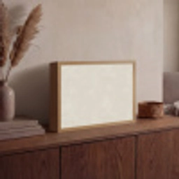 Zandkleurig - Modern - Egaal Light Box met batterij (Wandlamp) middel 907 -sfeer2